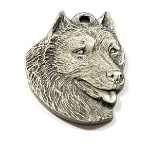 Rawcliffe Pewter I Love My ALASKAN MALAMUTE Dog Keychain Charm 1983
